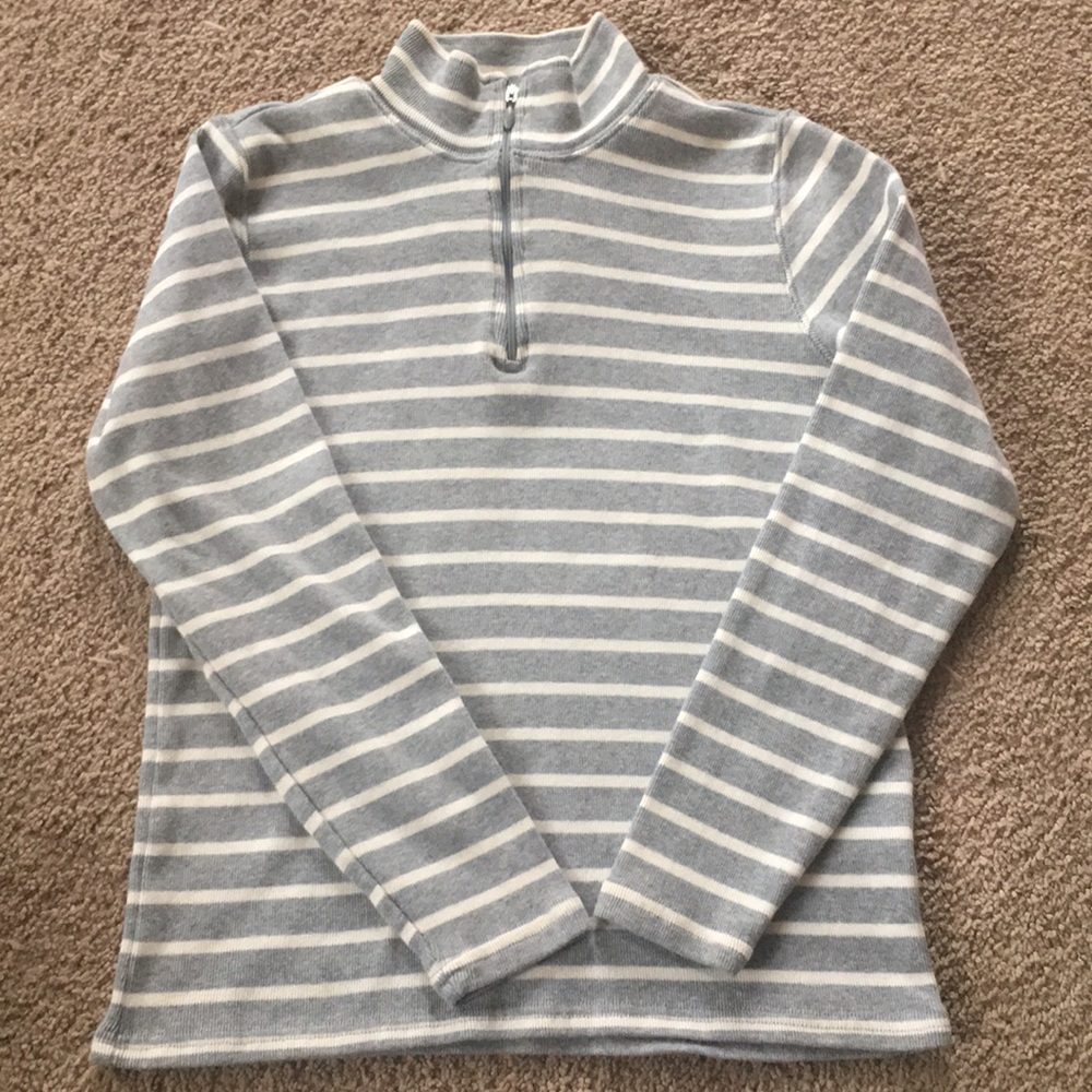 LL Bean Sailor’s Striped Quarter Zip/Pullover